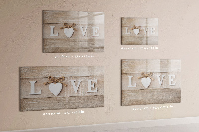 Magnetic writing board Inscription Love