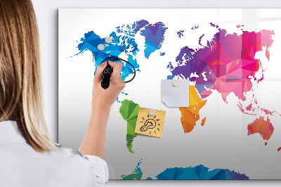 Magnetic drawing board Abstract World Map