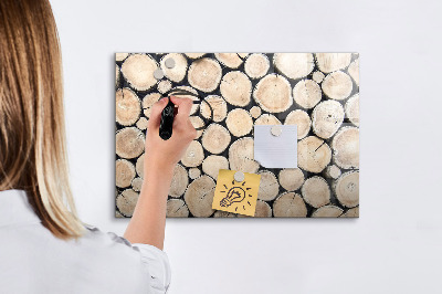 Magnetic board with marker Cut Tree Stumps