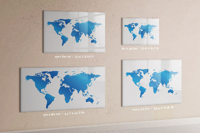 Magnetic dry erase board World Map