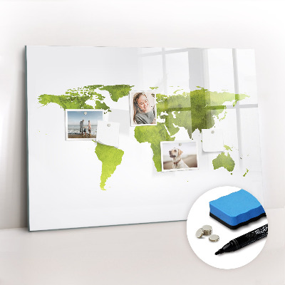 Magnetic board for drawing drawing Watercolor World Map