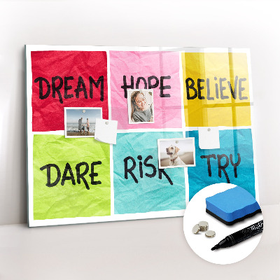 Magnetic dry erase board Motivational Board