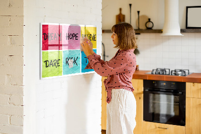 Magnetic board for writing Motivational Board