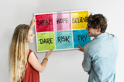 Magnetic board for writing Motivational Board