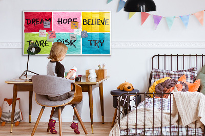 Magnetic board for writing Motivational Board