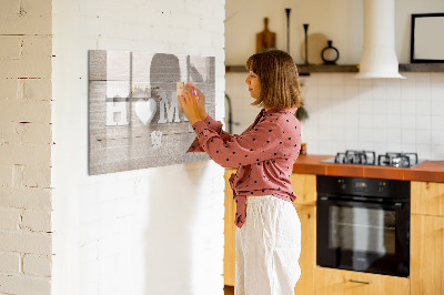 Magnetic board with marker Inscription House