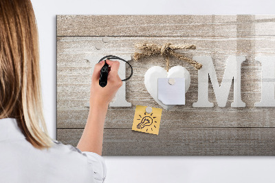 Magnetic board with marker Inscription House