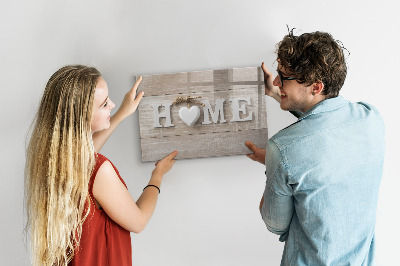 Magnetic board with marker Inscription House