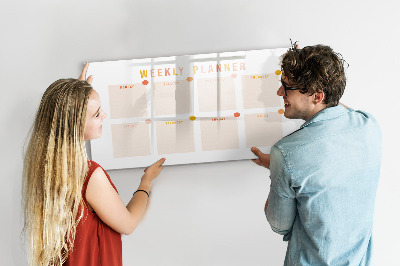 Dry erase magnetic board Weekly planner