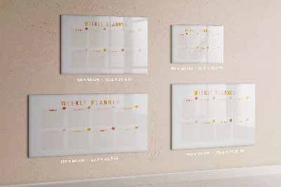 Dry erase magnetic board Weekly planner