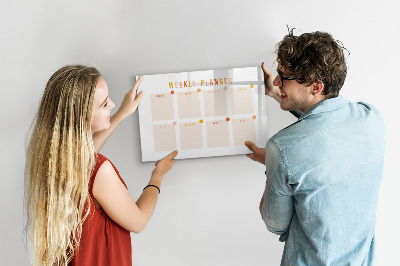 Dry erase magnetic board Weekly planner