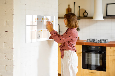 Dry erase magnetic board Weekly planner
