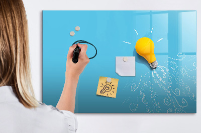 Magnetic dry erase board Light bulb drawing
