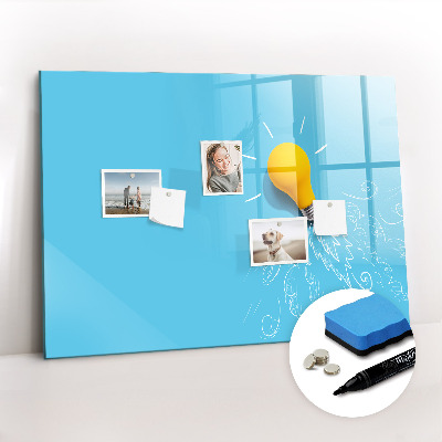 Magnetic dry erase board Light bulb drawing