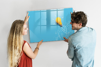 Magnetic dry erase board Light bulb drawing