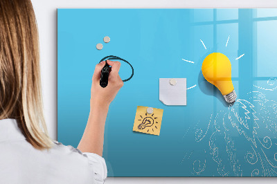 Magnetic dry erase board Light bulb drawing