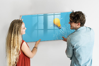 Magnetic dry erase board Light bulb drawing