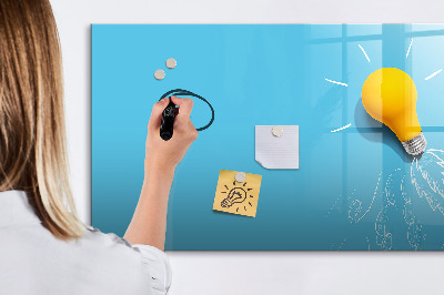 Magnetic dry erase board Light bulb drawing