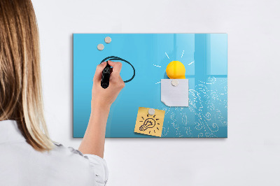 Magnetic dry erase board Light bulb drawing