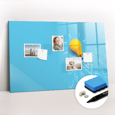 Magnetic dry erase board Light bulb drawing