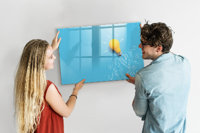 Magnetic dry erase board Light bulb drawing