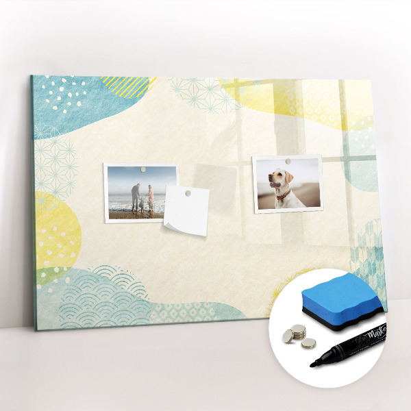 Dry erase magnetic board Patterned frame