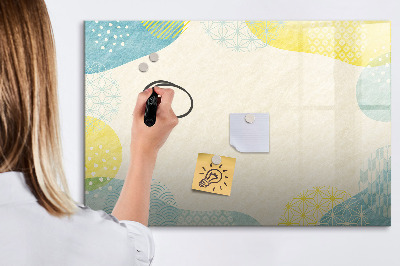 Dry erase magnetic board Patterned frame