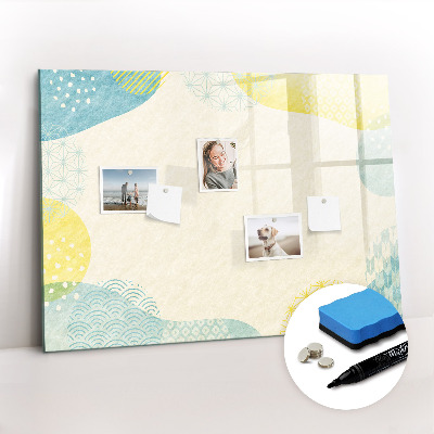 Dry erase magnetic board Patterned frame