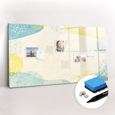 Dry erase magnetic board Patterned frame