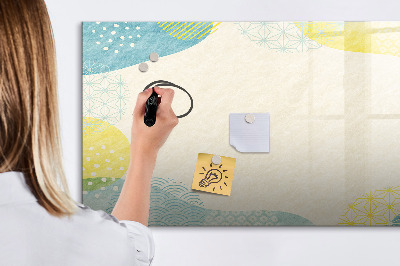 Dry erase magnetic board Patterned frame