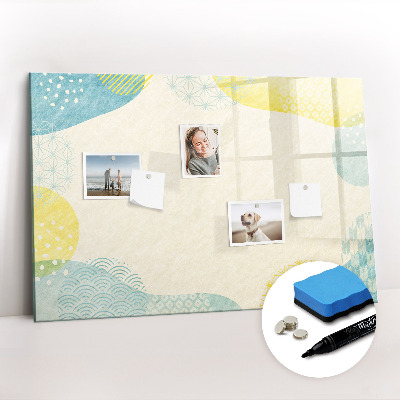 Dry erase magnetic board Patterned frame