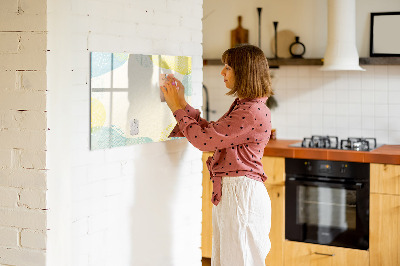 Dry erase magnetic board Patterned frame