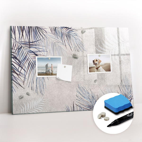 Magnetic dry erase board Palm leaf