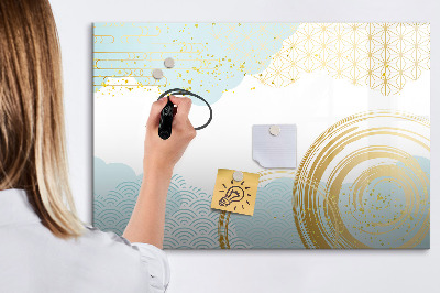 Dry erase magnetic board Decorative pattern