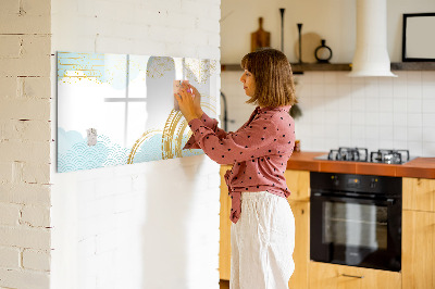 Dry erase magnetic board Decorative pattern