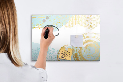 Dry erase magnetic board Decorative pattern