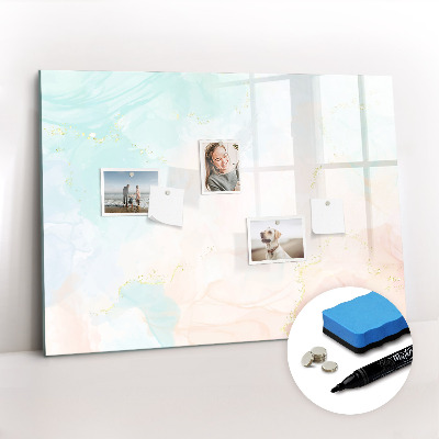 Magnetic dry erase board Watercolor marble