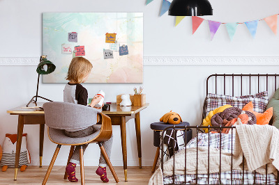Magnetic dry erase board Watercolor marble