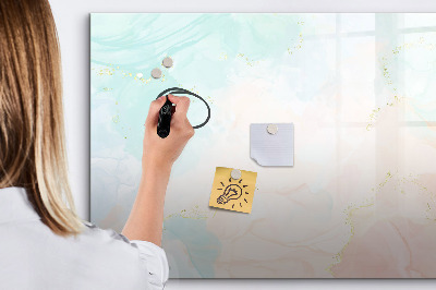 Magnetic dry erase board Watercolor marble