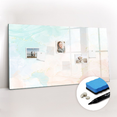 Magnetic dry erase board Watercolor marble