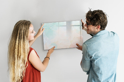 Magnetic dry erase board Watercolor marble