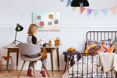 Magnetic dry erase board Watercolor marble