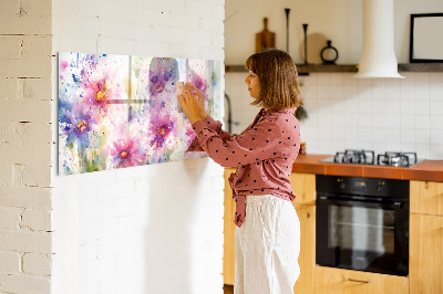 Dry erase magnetic board Painted flowers