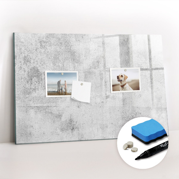 Magnetic dry erase board Concrete wall