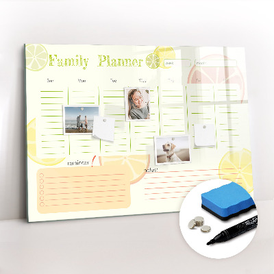 Magnetic dry erase board Family planner
