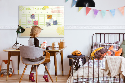 Magnetic drawing board Family planner