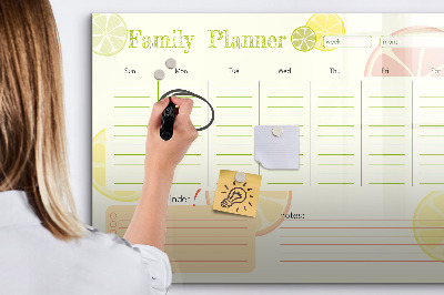 Magnetic drawing board Family planner