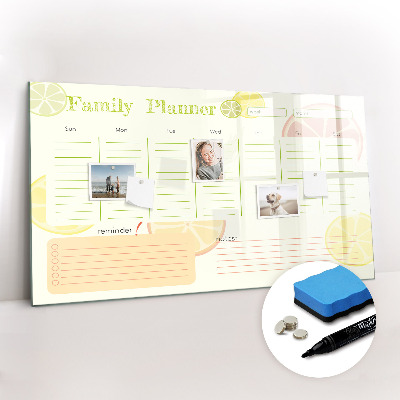 Magnetic dry erase board Family planner