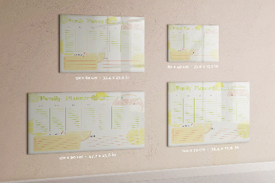 Magnetic dry erase board Family planner