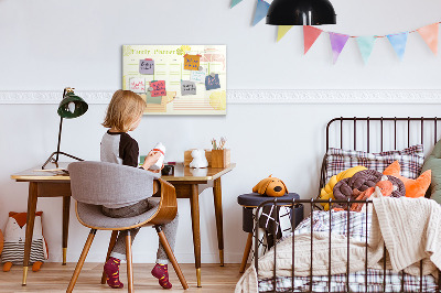 Magnetic dry erase board Family planner